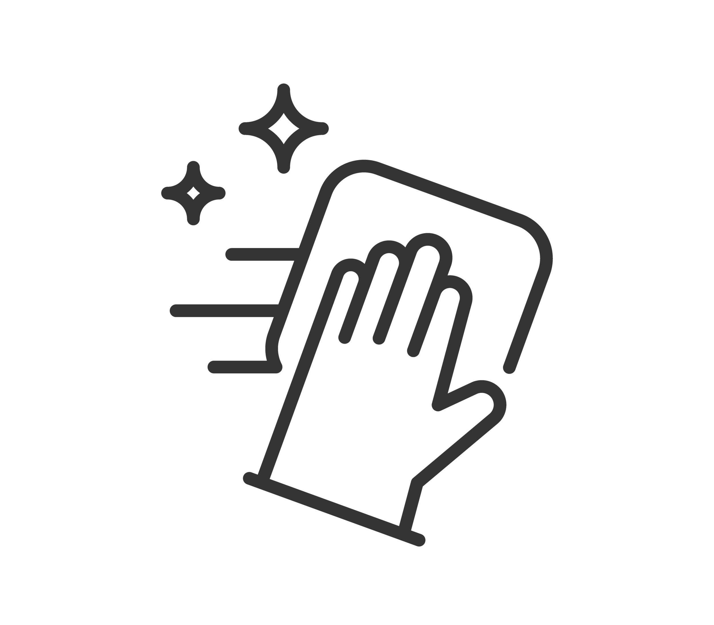 Иконка рука с тряпкой